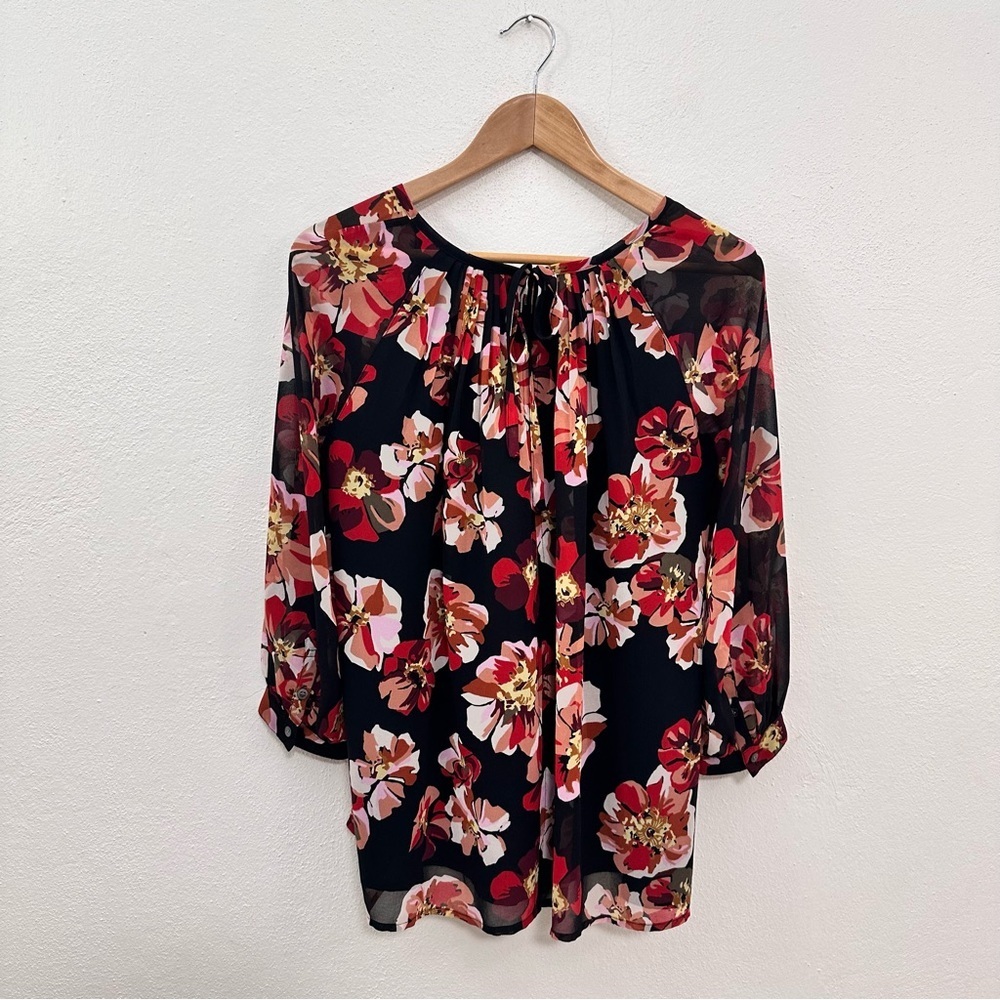 Madewell Balloon Sleeve Floral Blouse - Picture 3 of 6